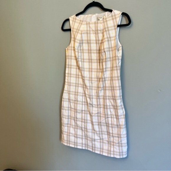 mini check plaid grey and yellow dress - Picture 2 of 4